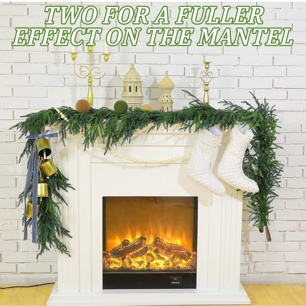 Norfolk Pine Garland Artificial Faux Greenery Garland 9FT Tik Tok/Insta Famous - Picture 5 of 8